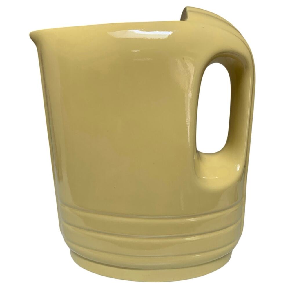 Vintage Hall Pottery Refrigerator Pitcher 5085 Yellow Color Retro No Lid